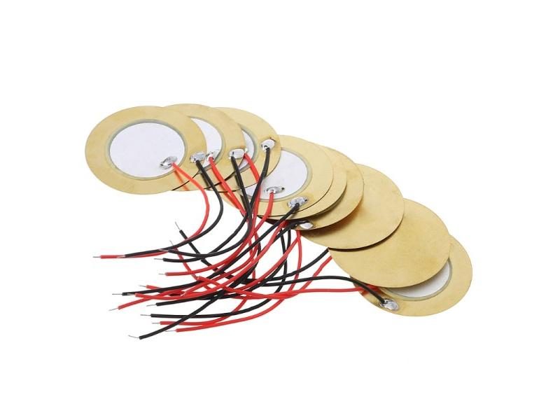 10pcs 35mm Piezo Elements Buzzer Sounder Sensor Trigger Drum Disc Wire Copper Carousel 1