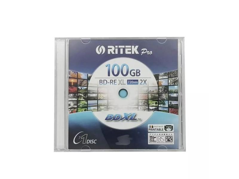 1 Pcs 100 Gb 2X Printable BD-RE XL Discs Carousel 2