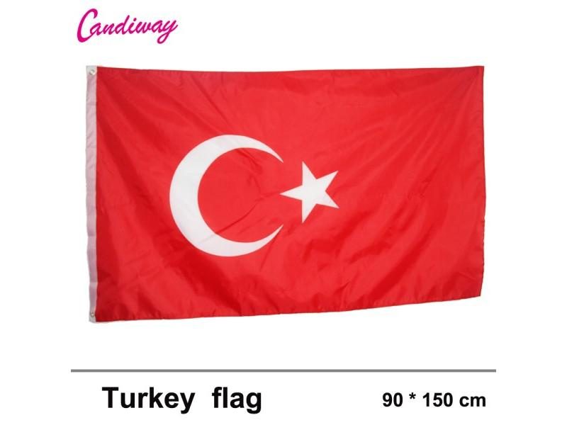 NEW 3X5 TURKEY FLAG 3FT X 5FT FLAGS TURKISH 90x150cm Hanging National Flag Carousel 1