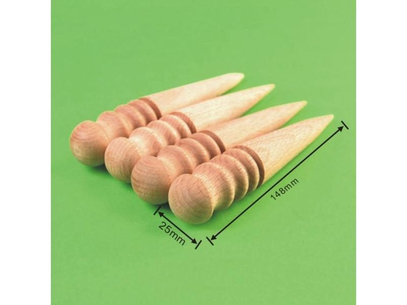 Solid Wood Leather Polished Round Rod Leather Craft Manual Polished Rod Log DIY Carousel 1