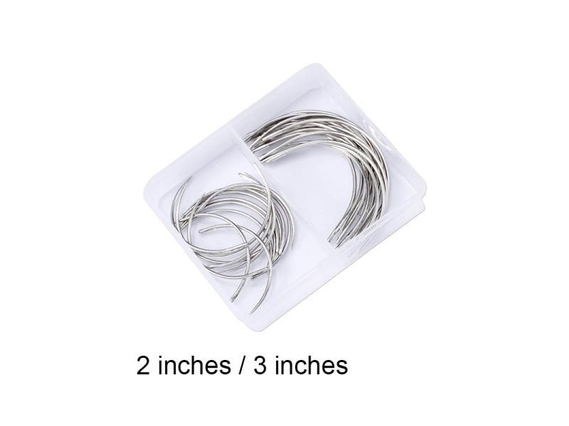 20Pcs/Lot Stainless Steel Bent Curved Needle For DIY Leather Hand Sewing Carousel 1