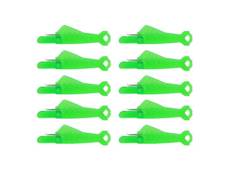 3/5/10Pcs Auto Needle Threader Fish Type Sewing Tools Green Punch Needle Hand Carousel 1