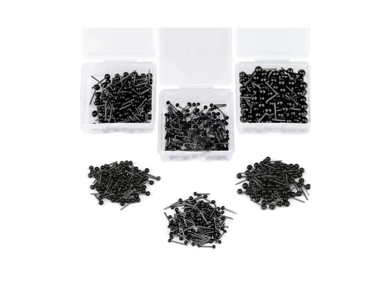 Nonvor Black Plastic Glass Eyes 2/3/4mm Needle Felting Teddy Bears Dolls Carousel 1