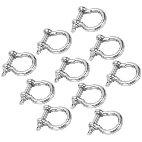 bow shackle d load shackle 10Pcs Bow Shackle D Anchor Load Stainless Steel Carousel 1