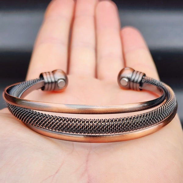 Copper Magnetic 3 Layer Cuff Bracelet Carousel 1