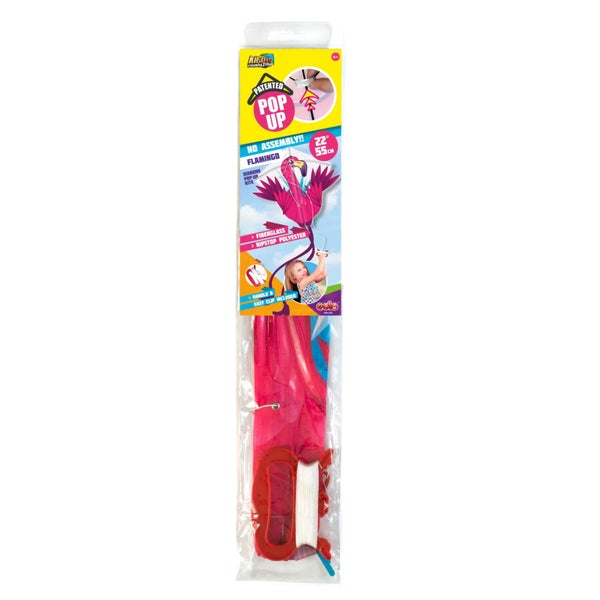 KITE'S READY 2 FLY - POP UP NYLON DIAMOND - FLAMINGO - PATENTED POPUP SYSTEM- KI Carousel 1