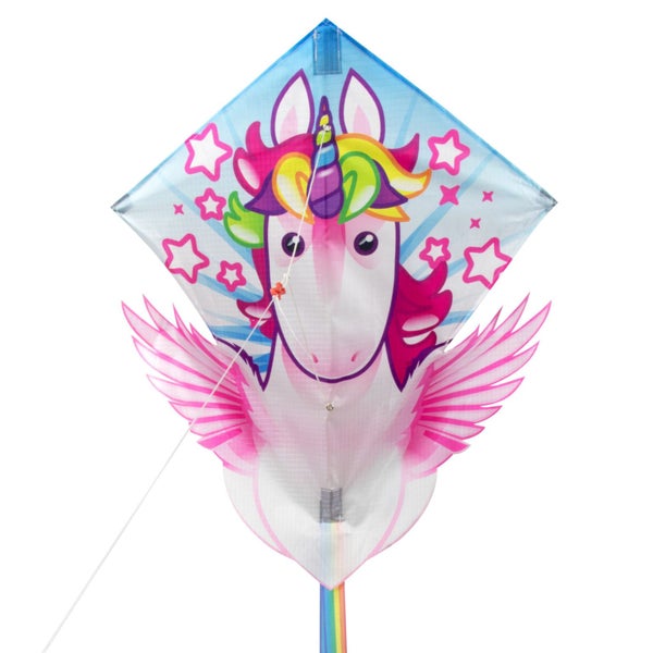 KITE'S READY 2 FLY - POP UP NYLON DIAMOND - UNICORN - PATENTED POPUP SYSTEM- KIT Carousel 2