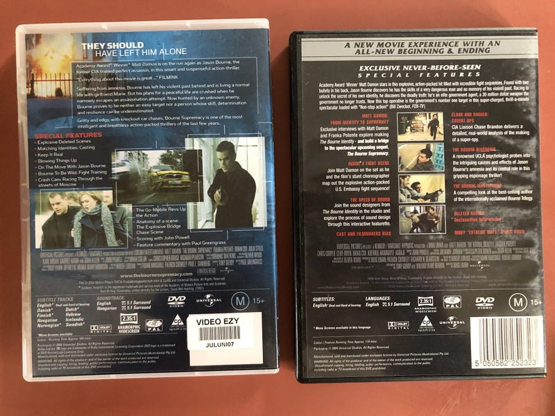 The Bourne Identity and The Bourne Supremacy62943347492865111