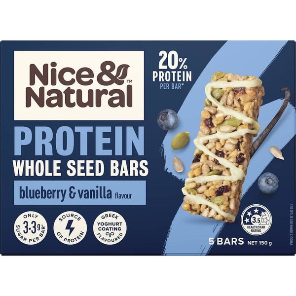 Nice & Natural Protein Bars Wholeseed Blueberry & Vanilla Carousel 2