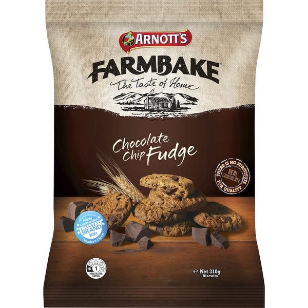 Arnotts Farmbake Cookies Choc Chip Fudge 310g Carousel 1