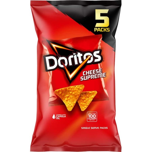 Doritos Multipack Corn Chips Supreme Cheese 90g 5pack Carousel 1