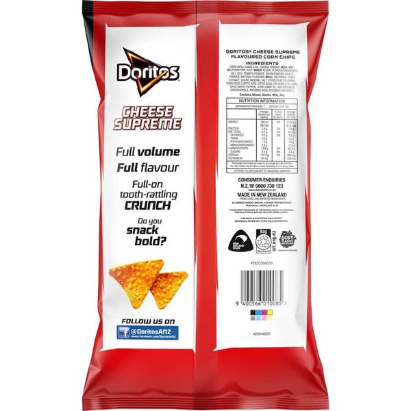 Doritos Multipack Corn Chips Supreme Cheese 90g 5pack Carousel 2