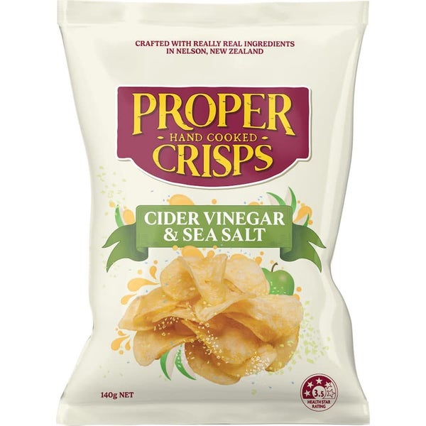 Proper Crisps Chips Cider Vinegar & Sea Salt 140g Carousel 2