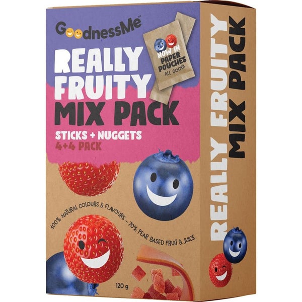 Goodnessme Really Fruity Fruit Sticks & Nuggets Mix Pack Carousel 1