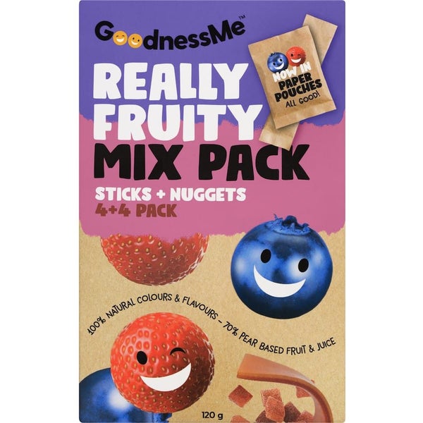 Goodnessme Really Fruity Fruit Sticks & Nuggets Mix Pack Carousel 2