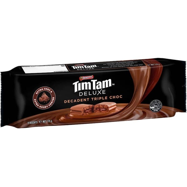 Arnotts Tim Tam Deluxe Chocolate Biscuits Decadent Triple Choc 175g Carousel 1