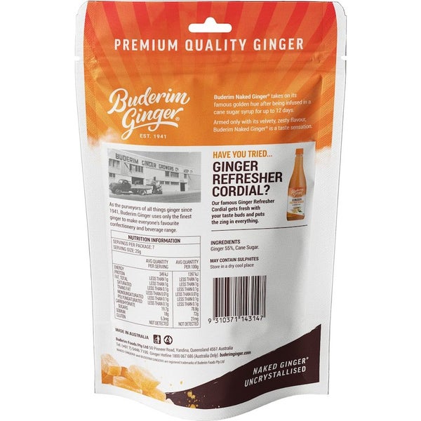 Buderim Ginger Naked Pouch 175g Carousel 2
