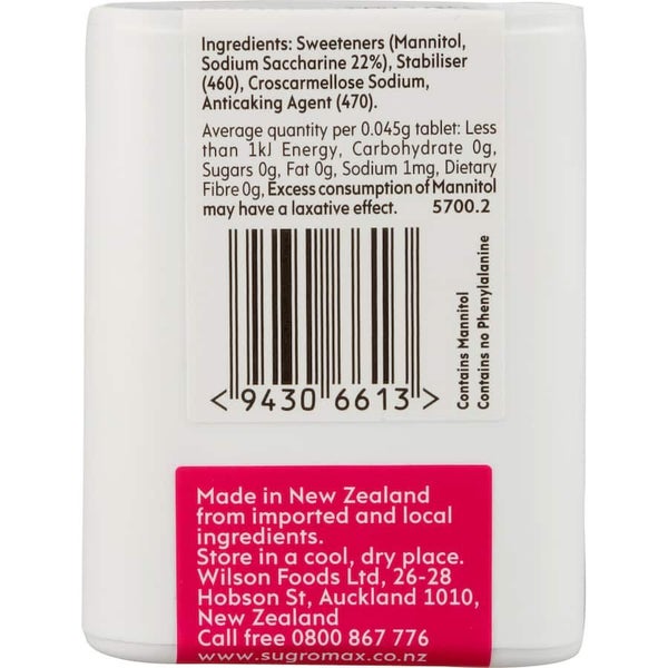 Sugromax Sugar Substitute Sweetener Tablets 400pack Carousel 3