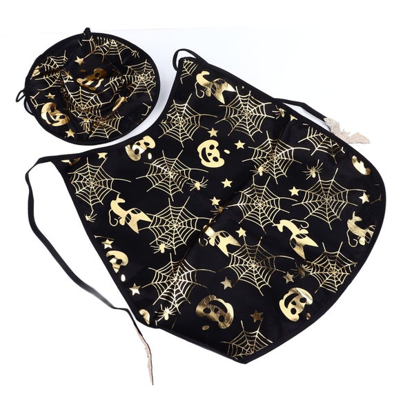 pet pumpkin cape set pet halloween costumes pet cosplay cloak pet costume set Carousel 1