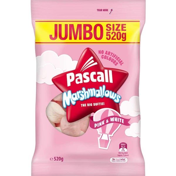 Pascall Marshmallows Pink & White Jumbo pack 520g Carousel 1
