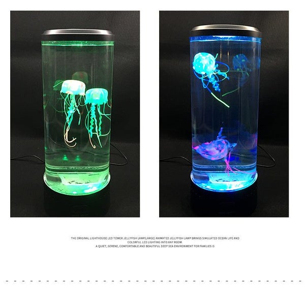 Large LED Jellyfish Lamp - Multicolored Ambient Night Light with Remote Control Carousel 6