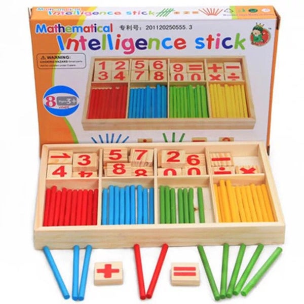 1 Set Wood Educational Teaching Aids Number Math Calculate Game Carousel 2