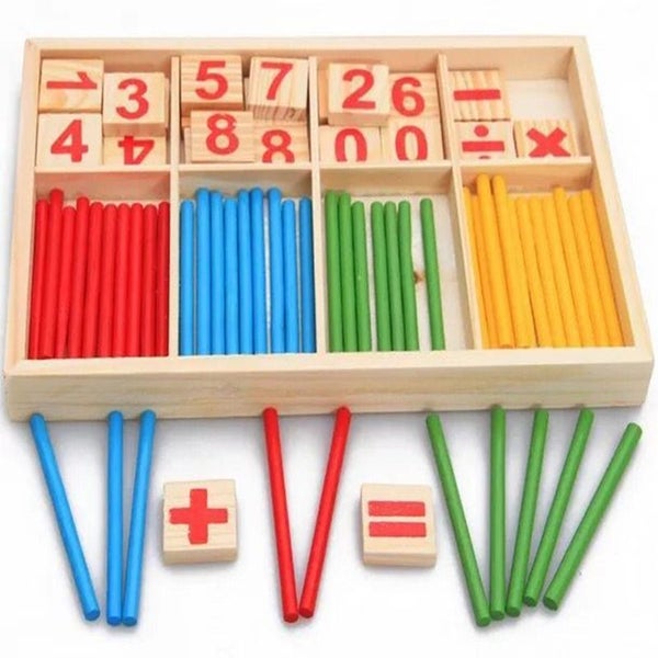1 Set Wood Educational Teaching Aids Number Math Calculate Game Carousel 7