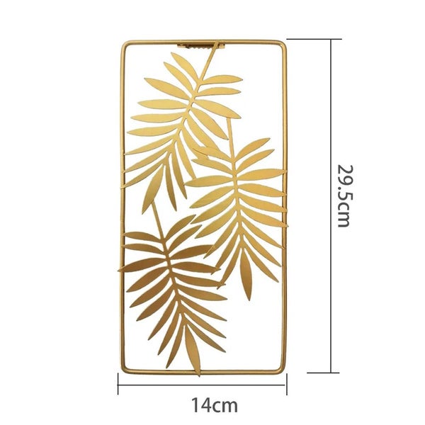 Nordic Metal Leaf Iron Wall Hanging Decor Plant Ginkgo Palm Maple Leaves CHK29M Carousel 2