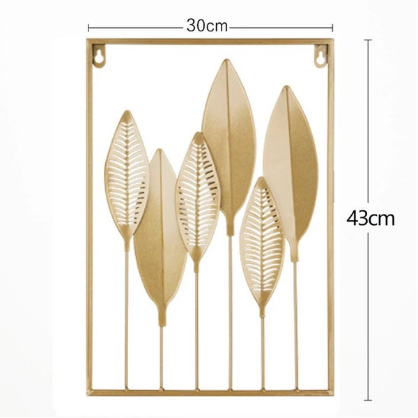 Nordic Metal Leaf Iron Wall Hanging Decor Plant Ginkgo Palm Maple Leaves CHK29M Carousel 15