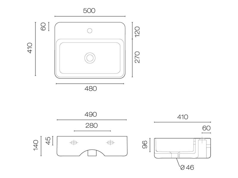 Tondo 50 Basin Matt Black *Run Out Model* Was $999 Carousel 2