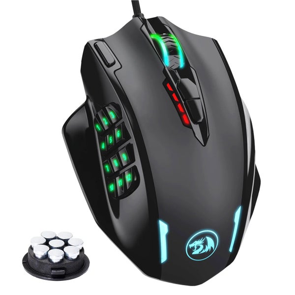 Redragon IMPACT M908 Wired Laser Gaming Mouse, 12400 DPI, with 19 Program CHK29M Carousel 1