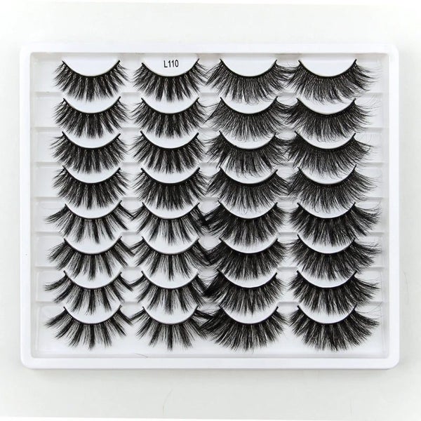 16 Pairs Natural Long False Eyelashes Dramatic Fluffy 3D Mink Lashes Wisp CHK29M Carousel 1