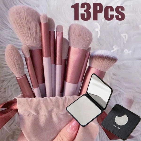 13pcs Makeup Brushes Cosmetic Full Set 3 Colors Soft Hair Female Make Up CHK29M Carousel 1