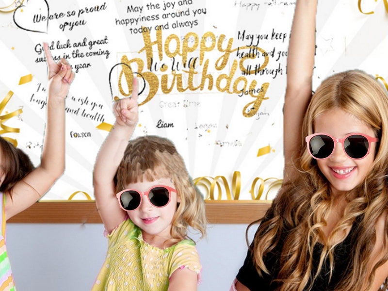 Jumbo Birthday Card Giant Guest Book Big Happy Birthday Card for Party Carousel 5