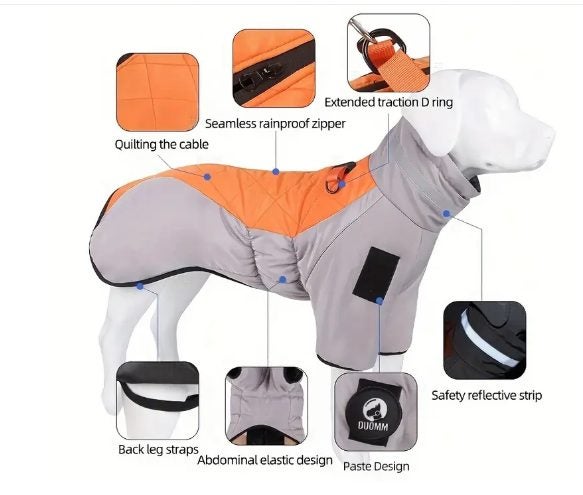 70/77/85cm -Lge dog Puffer Jacket - 4XL/5XL/6XL Carousel 2