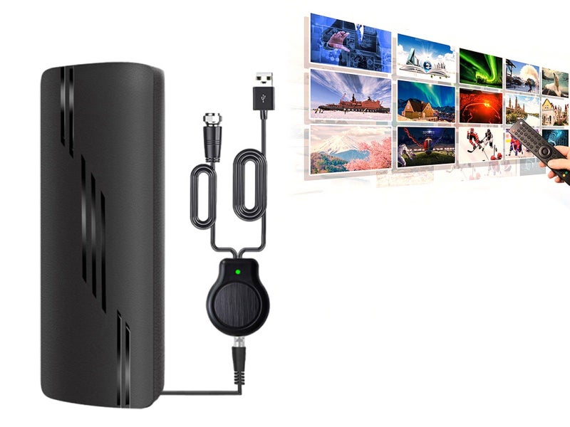 Digital HDTV Antenna Indoor Amplified Signal Booster Support for 4K 1080P Carousel 1