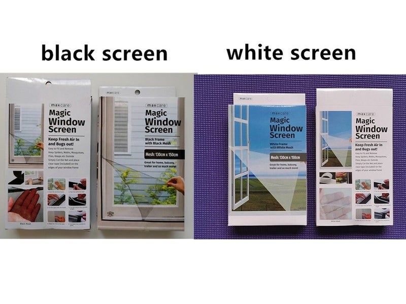 Magic Window Screen White Frame with White or Black Mesh 130x150cm Carousel 1