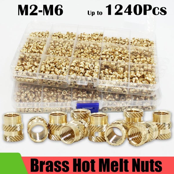 Nut Insert Brass Hot Melt Insert Knurled Nut 3D Printer Thread Heat Molding Carousel 2