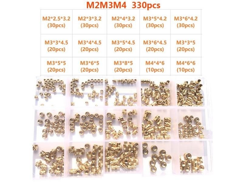 Nut Insert Brass Hot Melt Insert Knurled Nut 3D Printer Thread Heat Molding Carousel 1