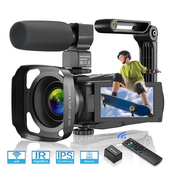 4K Video Camera Camcorder 48MP UHD WiFi IR Night Vision Vlogging Camera f CHK29M Carousel 1