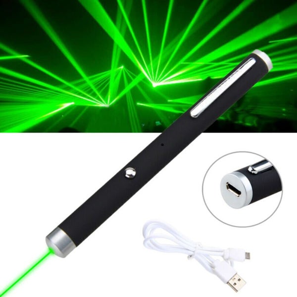 Green laser pointer conference pen teaching demonstration 1mw USB charging pet Carousel 1