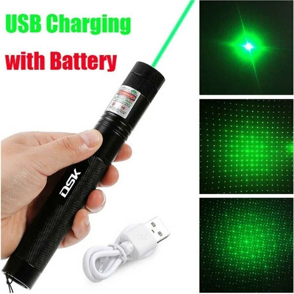 USB 990 Miles Strong Beam Green Torch Laser Pointer Pen Rechargeable 532nm 1PC Carousel 1