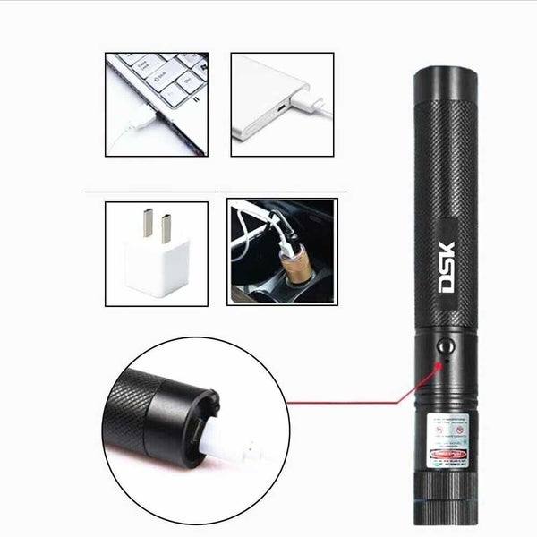 USB 990 Miles Strong Beam Green Torch Laser Pointer Pen Rechargeable 532nm 1PC Carousel 11