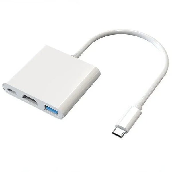 Type-C HUB USB C To HDMI Cable Adapter Splitter USB-C 3 IN 1 4K HDMI USB CHK29M Carousel 2