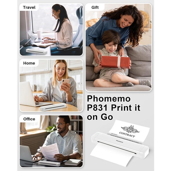 Phomemo Exclusive Thermal Transfer Ribbon for P831 Portable Printer 2 Rolls Carousel 2