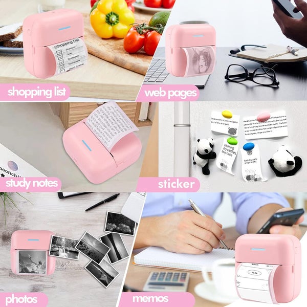 Mini Inkless Thermal Printer for iOS and Android (Pink) Carousel 2
