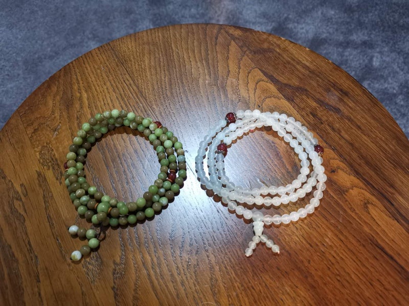 chinese large jade necklaces x 2 Carousel 1