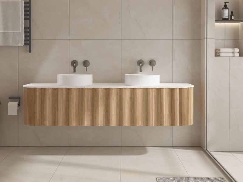 Haven 1500mm Wall-Hung Vanity – Acacia Carousel 1