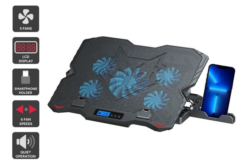 Kogan Rapid Height Adjustable Laptop Cooling Stand with 5 Fans Carousel 1