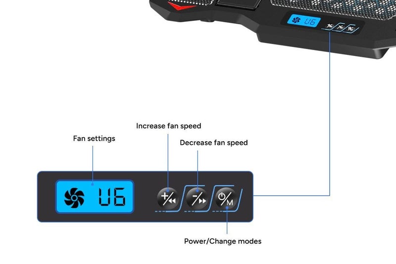 Kogan Rapid Height Adjustable Laptop Cooling Stand with 5 Fans Carousel 5